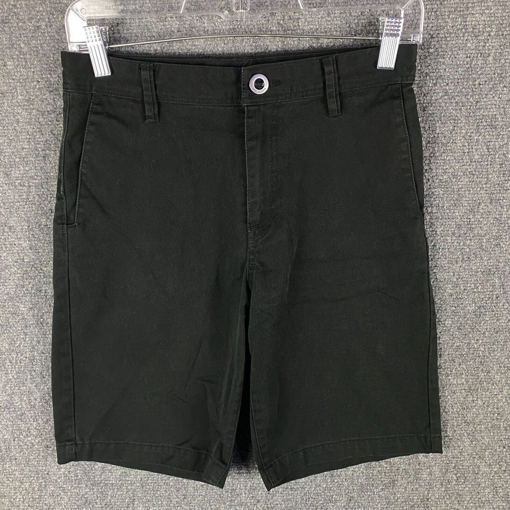 Volcom Shorts Men's 28 Black Casual Slash Pockets Polyester Blend
